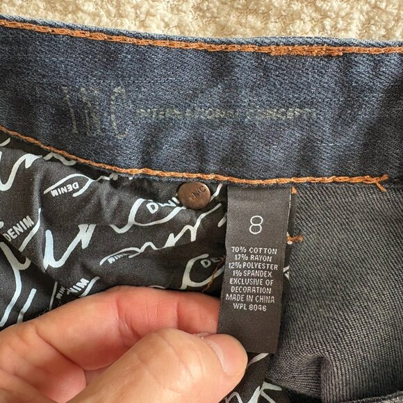 INC International Concepts Dark Blue Straight Leg Jeans - Picture 2 of 6